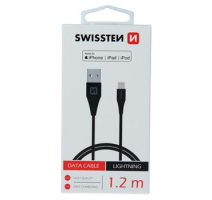DATOVÝ KABEL SWISSTEN TPE USB / LIGHTNING MFi 1,2 M ČERNÝ obrázek