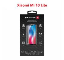 SKLO SWISSTEN ULTRA DURABLE 3D FULL GLUE GLASS XIAOMI Mi 10 Lite ČERNÉ obrázek