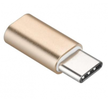 Adapter microUSB na USB-C, zlatá  (BLISTR) obrázek