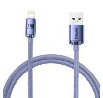Baseus CAJY000005 Crystal Shine Series Datový Kabel USB - Lightning 20W 1,2m Purple obrázek