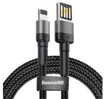 Baseus CALKLF-HG1 Cafule Kabel USB to Lightning Double Sided 1.5A 2m Grey/Black obrázek
