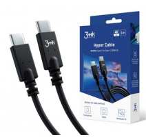 Data kabel 3mk Hyper USB-C/USB-C (PD), 4K60H, 100W, 5A, 1m obrázek