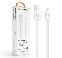 Datový kabel ALIGATOR 2A micro USB 2m, bílý obrázek