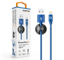 Datový kabel ALIGATOR PREMIUM 2A, Lightning modrý obrázek