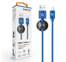 Datový kabel ALIGATOR PREMIUM 2A, USB-C modrý obrázek
