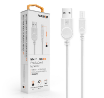 Datový kabel ALIGATOR pro outdoorové telefony, microUSB 2A, bílý, krabička obrázek