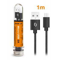 Datový kabel ALIGATOR TUBA 2A, Micro USB černý obrázek