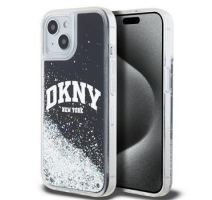 DKNY Liquid Glitter Arch Logo Zadní Kryt pro iPhone 14 Black obrázek
