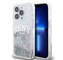 DKNY Liquid Glitter Arch Logo Zadní Kryt pro iPhone 14 Pro Transparent obrázek