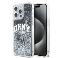 DKNY Liquid Glitter Arch Logo Zadní Kryt pro iPhone 15 Pro Max Black obrázek