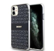 DKNY PC/TPU Repeat Pattern Tonal Stripe Magsafe Zadní Kryt pro iPhone 11 Black obrázek
