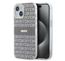 DKNY PC/TPU Repeat Pattern Tonal Stripe Magsafe Zadní Kryt pro iPhone 15 Beige obrázek