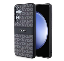 DKNY PC/TPU Repeat Pattern Tonal Stripe Zadní Kryt pro Samsung S24 Black obrázek