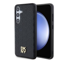 DKNY PU Leather Repeat Pattern Stack Logo Magsafe Zadní Kryt pro Samsung Galaxy S24+ Black obrázek