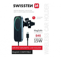 Držák do auta magnetický SWISSTEN MagSafe, bezdrátové nabíjení  obrázek