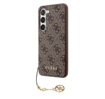 Guess 4G Charms Zadní Kryt pro Samsung Galaxy S23 Brown obrázek