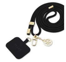 Guess Crossbody Popruh Cord 4G Charm Gold/Black obrázek