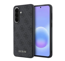 Guess PU 4G Metal Classic Logo Zadní Kryt pro Samsung Galaxy A57 Grey obrázek