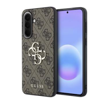 Guess PU 4G Metal Logo Zadní Kryt pro Samsung Galaxy A57 Brown obrázek