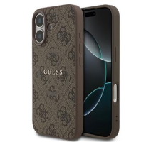 Guess PU Leather 4G Colored Ring MagSafe Zadní Kryt pro iPhone 17 Brown obrázek