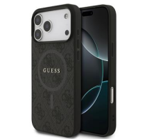 Guess PU Leather 4G Colored Ring MagSafe Zadní Kryt pro iPhone 17 Pro Max Black obrázek