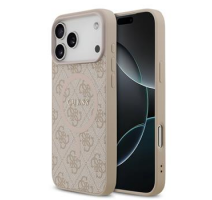 Guess PU Leather 4G Colored Ring MagSafe Zadní Kryt pro iPhone 17 Pro Max Pink obrázek