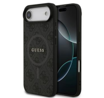 Guess PU Leather 4G Colored Ring MagSafe Zadní Kryt pro iPhone Air Black obrázek