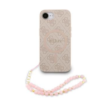 Guess PU Leather 4G Colored Ring Strap MagSafe Zadní Kryt pro iPhone 16e Pink obrázek