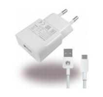 HW-050100E01W Huawei USB Cestovní Dobíječ + microUSB Dat. Kabel White (Bulk) obrázek
