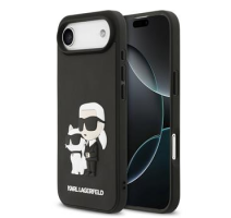 Karl Lagerfeld 3D Rubber Karl and Choupette Zadní Kryt pro iPhone Air Black obrázek