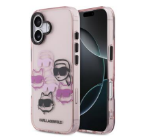 Karl Lagerfeld IML Multi K&CH Heads Zadní Kryt pro iPhone 17 Pink obrázek