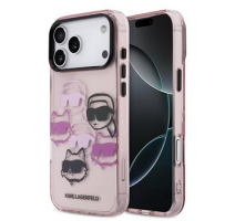 Karl Lagerfeld IML Multi K&CH Heads Zadní Kryt pro iPhone 17 Pro Max Pink obrázek