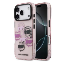 Karl Lagerfeld IML Multi K&CH Heads Zadní Kryt pro iPhone 17 Pro Pink obrázek