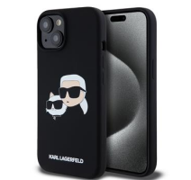 Karl Lagerfeld Liquid Silicone Double Heads Magsafe Zadní Kryt pro iPhone 15 Pro Max Black obrázek
