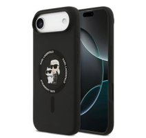 Karl Lagerfeld Liquid Silicone Karl and Choupette MagSafe Zadní Kryt pro iPhone Air Black obrázek