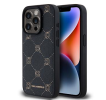Karl Lagerfeld PU Karl Heads Pattern Magsafe Zadní Kryt pro iPhone 15 Pro Max Black obrázek