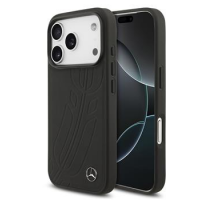 Mercedes Leather Large Lauer Leaves MagSafe Zadní Kryt pro iPhone 17 Pro Black obrázek