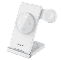 Nillkin PowerTrio 3v1 Bezdrátová Nabíječka MagSafe pro Apple Watch White (MFI) obrázek