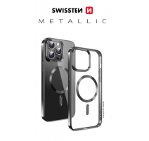 POUZDRO SWISSTEN CLEAR JELLY MagStick METALLIC PRO IPHONE 16 PRO MAX ČERNÉ obrázek
