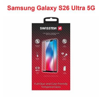 SKLO SWISSTEN FULL GLUE, COLOR FRAME, CASE FRIENDLY PRO SAMSUNG GALAXY S26 ULTRA 5G ČERNÉ obrázek