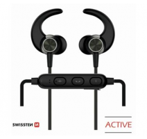 Sluchátka Bluetooth SWISSTEN ACTIVE, bezdrátová, černá obrázek