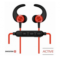 Sluchátka Bluetooth SWISSTEN ACTIVE, bezdrátová, červená obrázek
