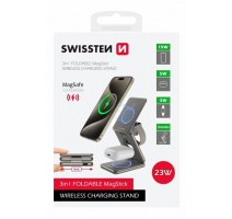 SWISSTEN BEZDRÁTOVÁ HLINÍKOVÁ NABÍJEČKA AL1 ŠEDÁ (kompatibilní s MagSafe) obrázek