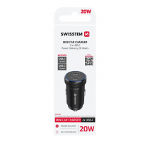 SWISSTEN CL ADAPTÉR 2x USB-C PD, 20W ČERNÝ  obrázek