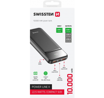 SWISSTEN POWER BANK 10000 mAh POWER LINE II ČERNÁ obrázek