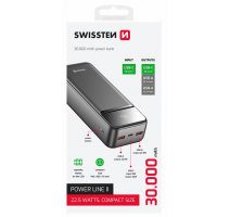 SWISSTEN POWER BANK 30000 mAh POWER LINE II ČERNÁ obrázek