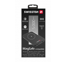SWISSTEN POWER BANK FOR IPHONE 12, 12 PRO, 12 PRO MAX, 13, 13 PRO MAX (MagSafe compatible) 5000 mAh obrázek