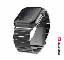 SWISSTEN ŘEMÍNEK PRO APPLE WATCH KOVOVÝ 42-44 mm ČERNÝ obrázek