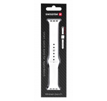 SWISSTEN ŘEMÍNEK PRO APPLE WATCH SILIKONOVÝ 42-44 mm BÍLÝ obrázek
