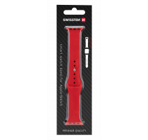 SWISSTEN ŘEMÍNEK PRO APPLE WATCH SILIKONOVÝ 42-44 mm ČERVENÝ obrázek
